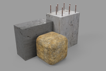 concrete and rock